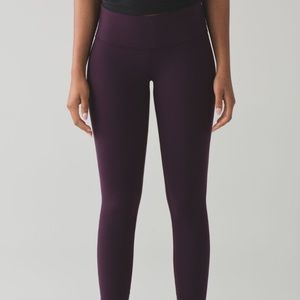 Lululemon Luon WunderUnders SZ 6 Dark Purple USED